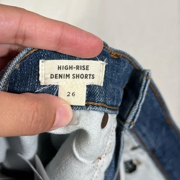 Madewell High Rise Blue Denim Shorts- Size 26 - Picture 6 of 11